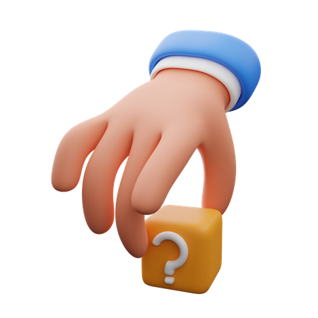 Hand Holding Question Box  3D Icon
