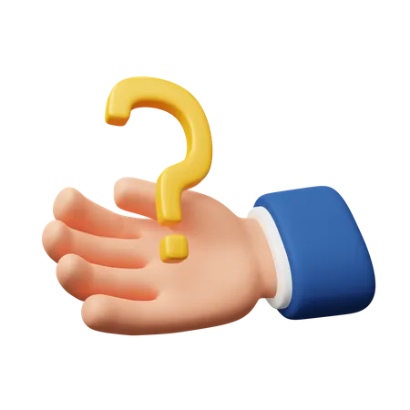 Hand Holding Question Mark Download This Item Now 3D Icon