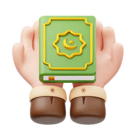 Hand Holding Qur'an  3D Icon