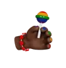 Hand Holding Rainbow Candy