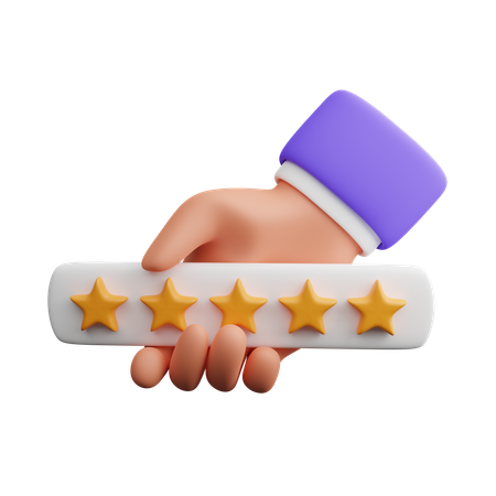 Hand Holding Rating  3D Icon