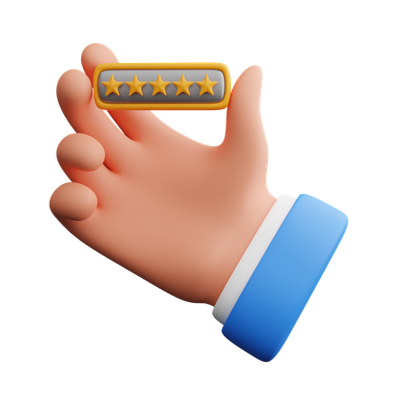 Hand Holding Rating  3D Icon