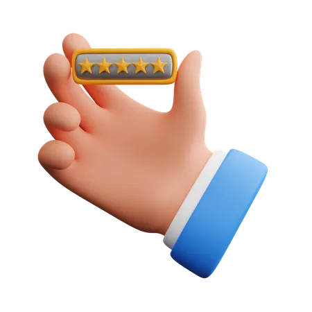 Hand Holding Rating  3D Icon