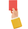 Hand Holding Red Card