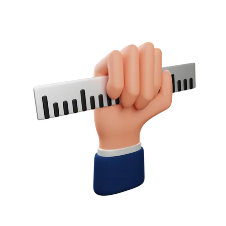 Hand Holding A Ruler Download This Item Now 3D Icon