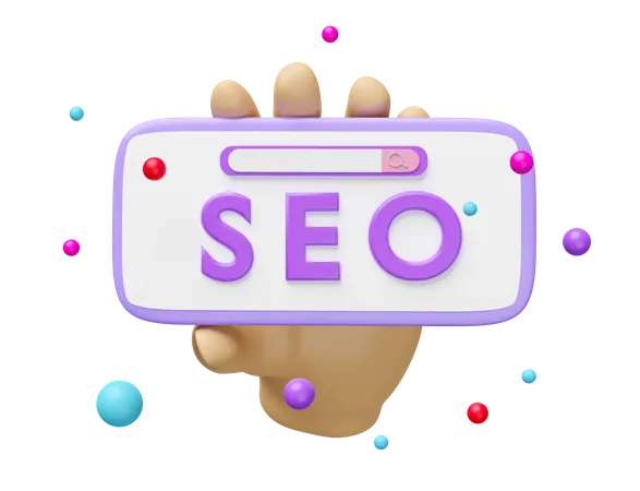 Hand Holding Seo  3D Icon