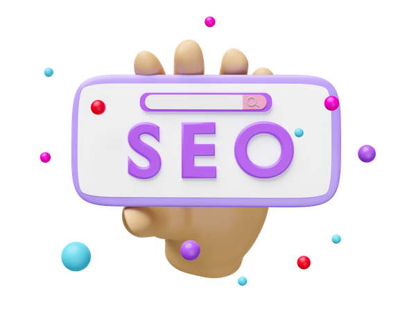 Hand Holding Seo  3D Icon