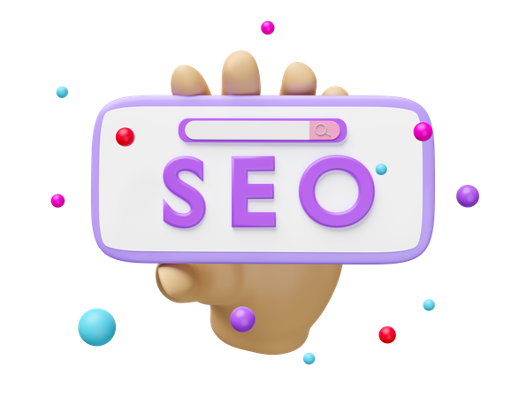 Hand Holding Seo  3D Icon
