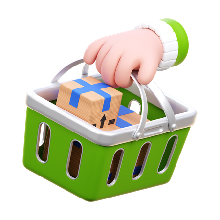 Hand Holding Shopping  3D Icon
