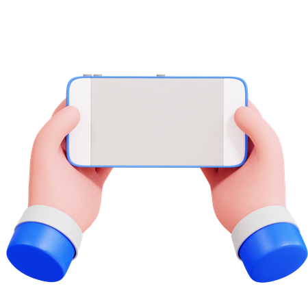Hand Holding Smartphone  3D Icon