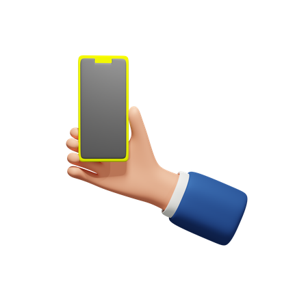 Hand Holding Smartphone  3D Icon