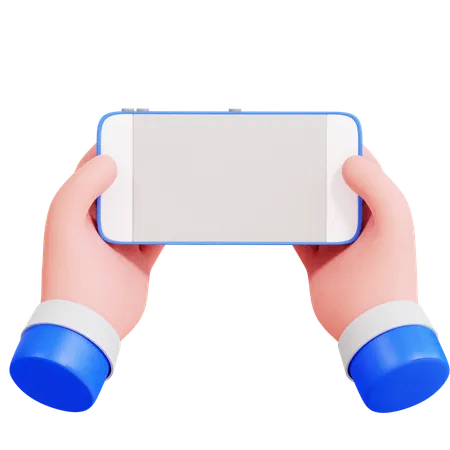 Hand Holding Smartphone  3D Icon