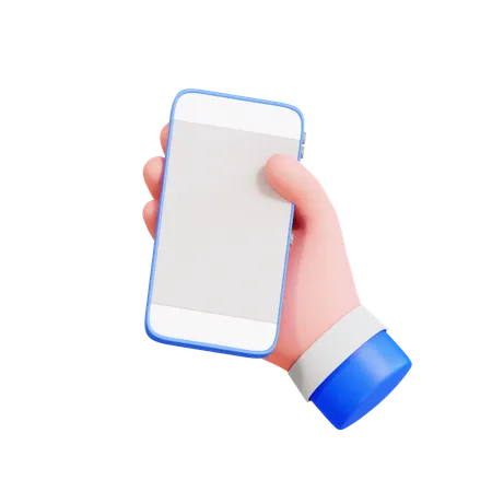 Hand Holding Smartphone  3D Icon