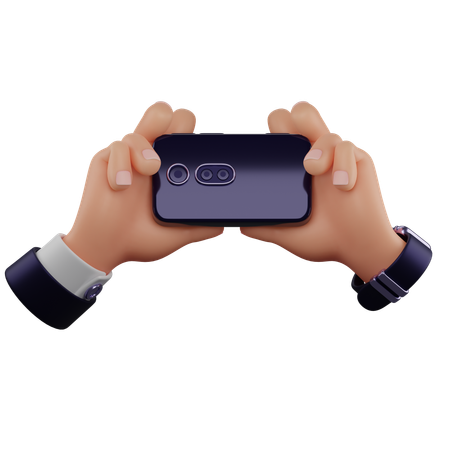 Hand Holding Smartphone  3D Icon