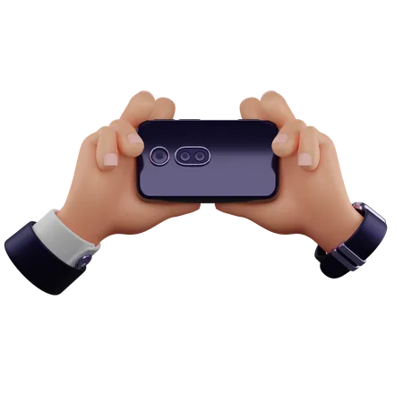 Hand Holding Smartphone  3D Icon