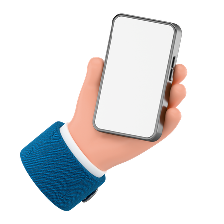 Hand Holding Smartphone  3D Icon