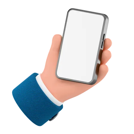Hand Holding Smartphone  3D Icon