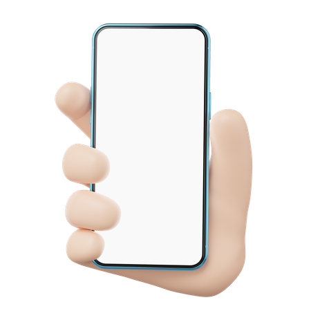 Hand Holding Smartphone  3D Icon