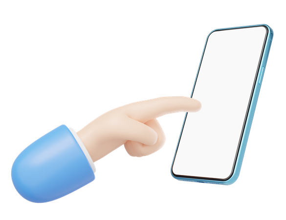 Hand Holding Smartphone  3D Icon