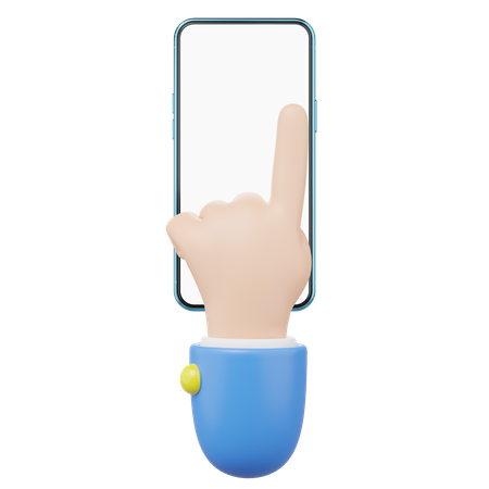 Hand Holding Smartphone  3D Icon