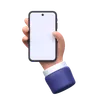 Hand holding smartphone