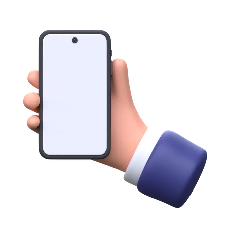 Hand Holding Smartphone 3 D Icon 3D Icon