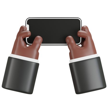 Hand Holding Smartpone  3D Icon