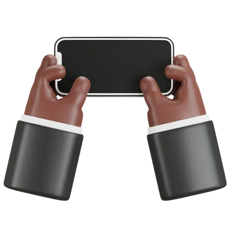 Hand Holding Smartpone  3D Icon