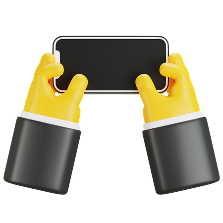 Hand Holding Smartpone  3D Icon