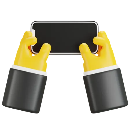 Hand Holding Smartpone  3D Icon