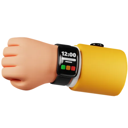 Smartwatch On Hand 3 D Icon 3D Icon