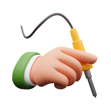 Hand Holding Soldering Iron  3D Icon