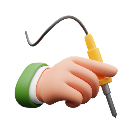 Hand Holding Soldering Iron  3D Icon