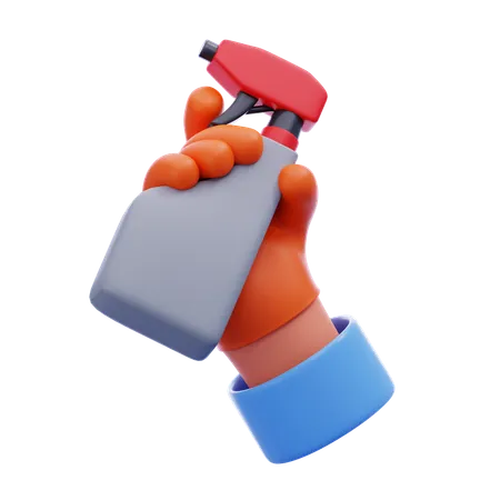 Hand holding sprayer  3D Icon