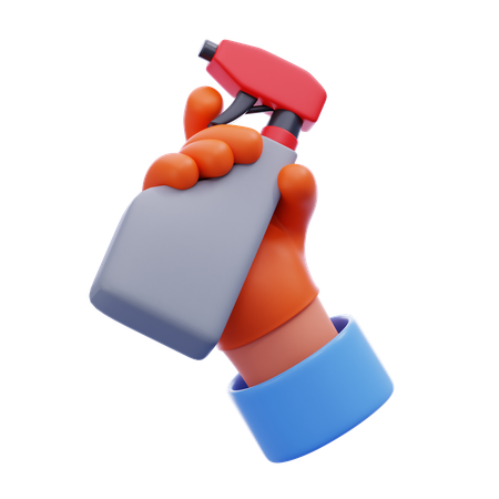 Hand holding sprayer  3D Icon