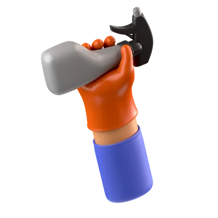 Hand holding sprayer  3D Icon