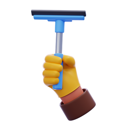Hand holding squeegee  3D Icon