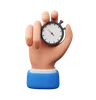 Hand Holding Stopwatch