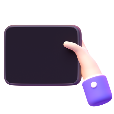 Hand Holding Tablet  3D Icon