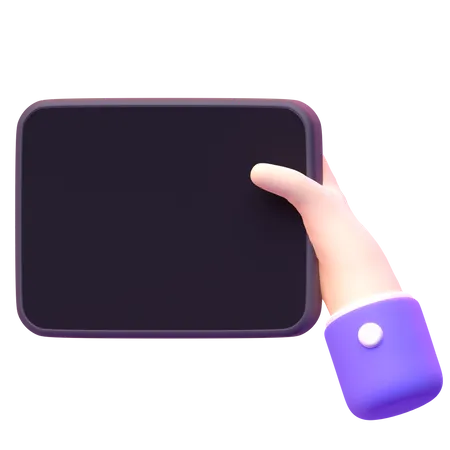 Hand Holding Tablet  3D Icon