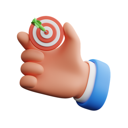 Hand holding target  3D Icon