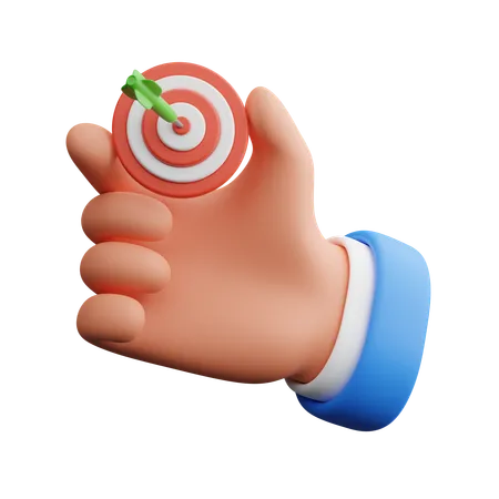 Hand holding target  3D Icon