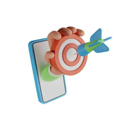 Hand Holding Target Board  3D Icon