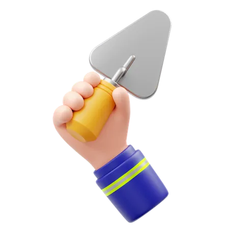 Hand Holding Trowel  3D Icon