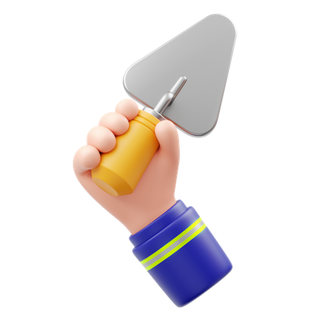 Hand Holding Trowel  3D Icon