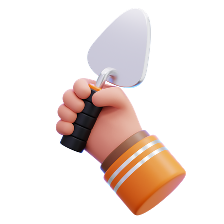 Hand Holding Trowel  3D Icon