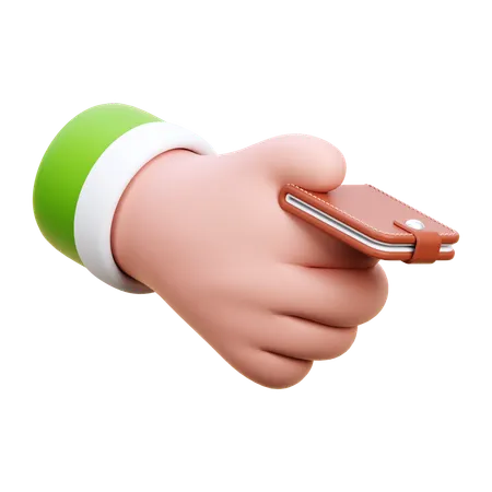 Hand Holding Wallet  3D Icon