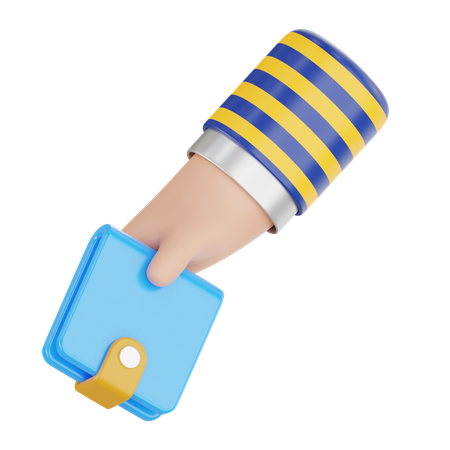 Hand Holding Wallet  3D Icon