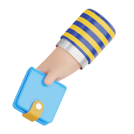 Hand Holding Wallet  3D Icon