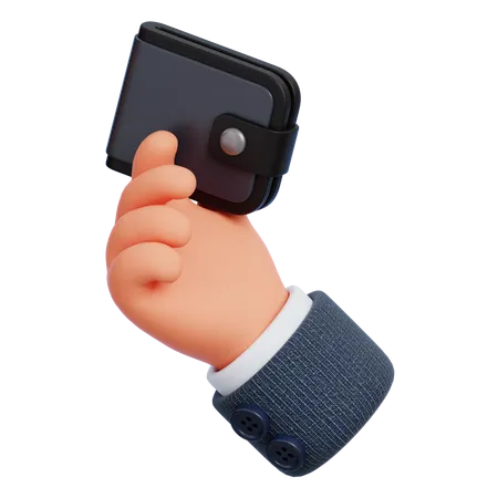 Hand Holding Wallet  3D Icon